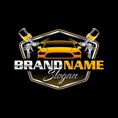 auto paint logo vector illustration