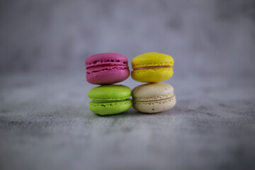 Sweet and colorful French macaroon cookies,Include Clipping Path.