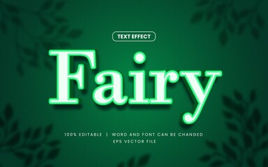 glow green fairy editable text effect