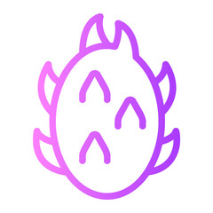 dragon fruit gradient icon