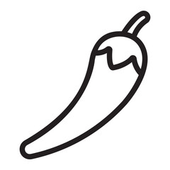 chilli line icon