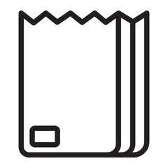paper bag line icon