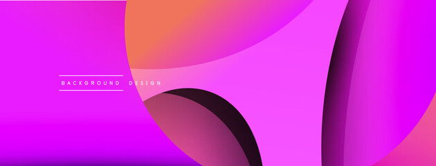 Creative geometric wallpaper. Minimal abstract background. Circle and wave composition vector illustration for wallpaper banner background or landing page