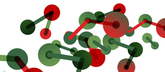 Abstract background. Round dots connected by lines. Trendy techno business template for wallpaper, banner, background or landing