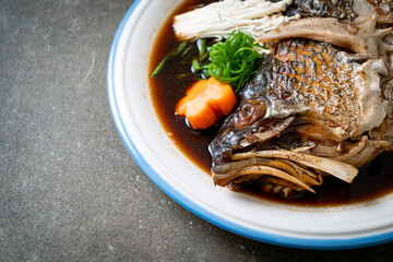 Boiled Fish Head with Soy Sauce