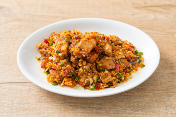 roasted crispy belly pork with salt and chili
