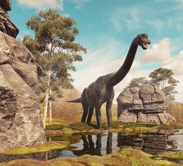 Brachiosaurus mountains © allvision