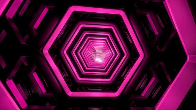 VJ トンネル 六角形 ハニカム サイバー 紫 [ループ対応] [別Verあり]
