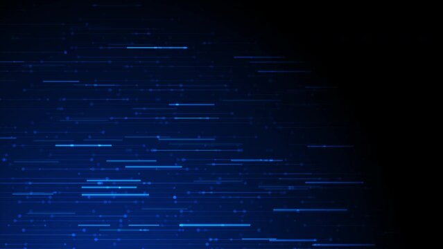 Dark blue neon technology connect lines abstract background. Seamless looping futuristic motion design. Video animation Ultra HD 4K 3840x2160
