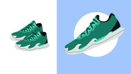 Fitness sneakers shoes for training  running . Sport Shoe  illustration. 