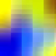 Blue yellow abstract colorful background with squares