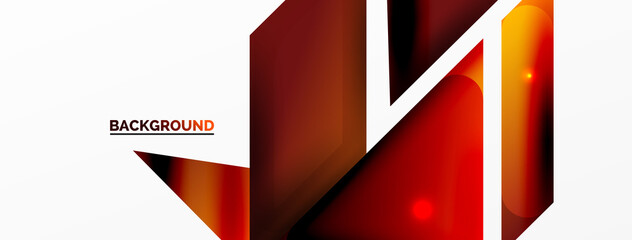 Fototapeta premium Dynamic 3d geometric abstract background. Triangles and other simple forms composition. Vector Illustration For Wallpaper, Banner, Background, Card, Book Illustration, landing page