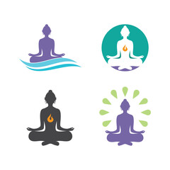 Meditation yoga logo