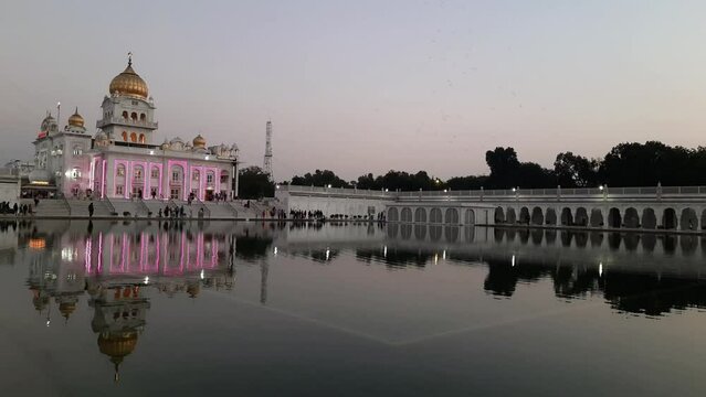 New Delhi India &ndash; February 10 2022 : Gurdwara Bangla Sahib is the most prominent Sikh Gurudwara, Bangla Sahib Gurudwara in New Delhi, India inside view