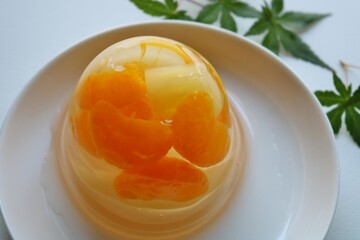 涼し気な水菓子　フルーツゼリー
