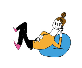 お腹をいたわっている女性