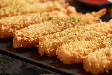 Fried Shrimp on a Plate