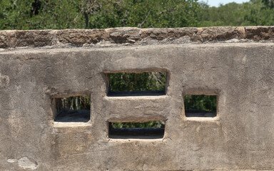 Concrett antique and rustic decoration  under old construction.