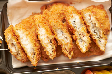 Fish cutlet in packaging