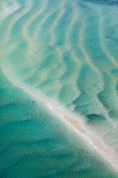 sea channels and shallows with sand ripples