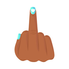 female raised hand