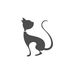 Cat logo icon illustration