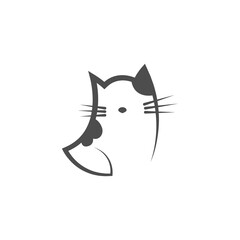 Cat logo icon illustration