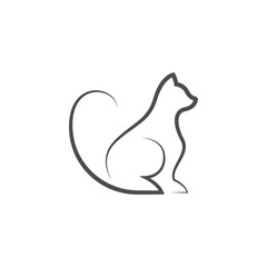 Cat logo icon illustration