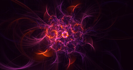 3D rendering abstract round light background