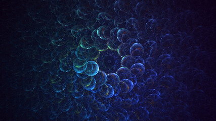 3D rendering abstract round light background