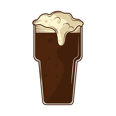 black beer glass