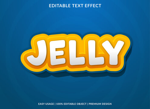 jelly text effect editable template with abstract background use for business logo and brand