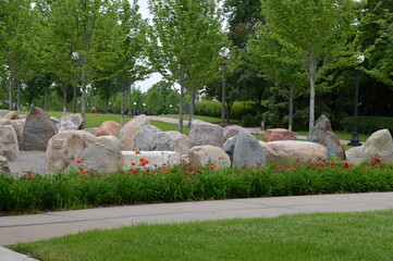 Fototapeta premium Memorial in State Capitol Park in St. Paul, the Capital City of Minnesota
