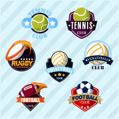sports club labels