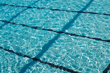 Blue swimming pool rippled water detail square liner