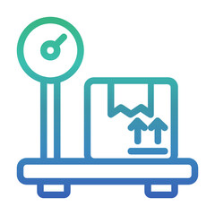 Weight , Postal Service gradient icon.