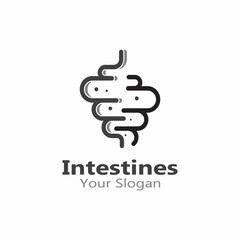 Fototapeta premium Intestine human Logo Collections digestion Organ medical