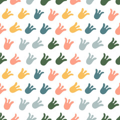 Abstract seamless pattern. Simple organic shapes