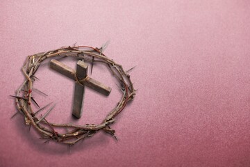 Lent Season, Holy Week and Good Friday Concepts, cross