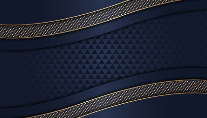 Blue and gold color luxury modern abstract background design