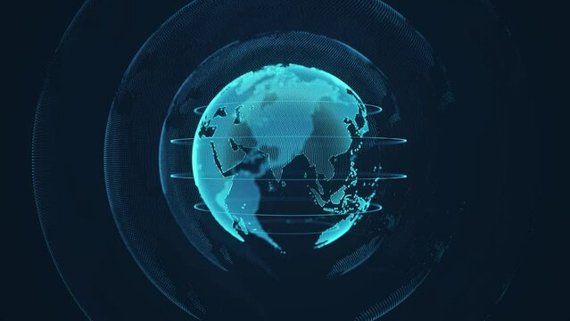 Communication technology global world network. Futuristic Earth Global communication concept.