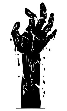 Zombie hand from grave