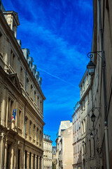 Fototapeta na wymiar PARIS, FRANCE - APRIL 8, 2022: Antique building view in Paris city, France.