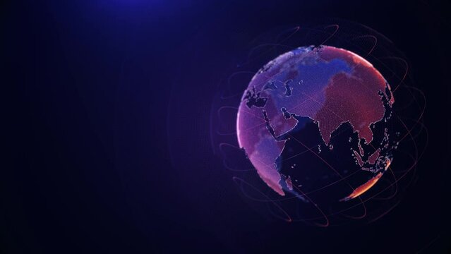 Communication technology global world network. Futuristic Earth Global communication concept.