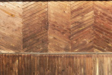Wooden background. Pattern of diagonal and vertical boards
