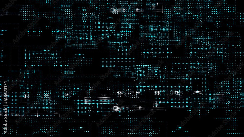 Fototapete Technology background of the from color dots/Technology background of the abstract image from color dots, can be used in the description of technological processes, science, education. 