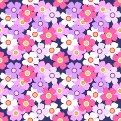 seamless pattern with flowers.