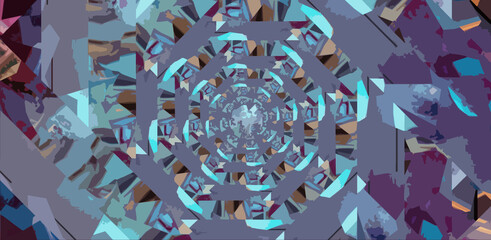 Circular pattern. illustration. Sacred geometry. Mysterious psychedelic relaxation pattern. 