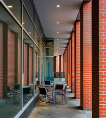 Arkaden an einem Neubau am Potsdamer Platz