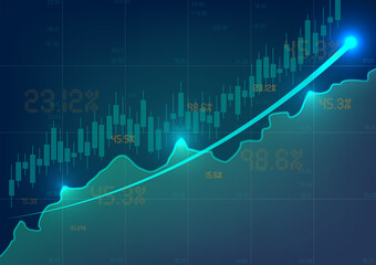 Stock market concept background. Business graph